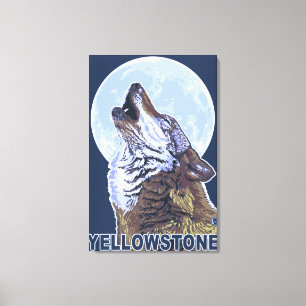 YellowstoneHowling Wolf Canvas Print
