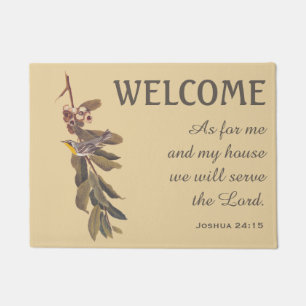 Yellowthroat Bird and Verse Doormat