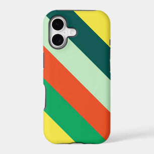 Yelow Orange Green Blue Stripes Background