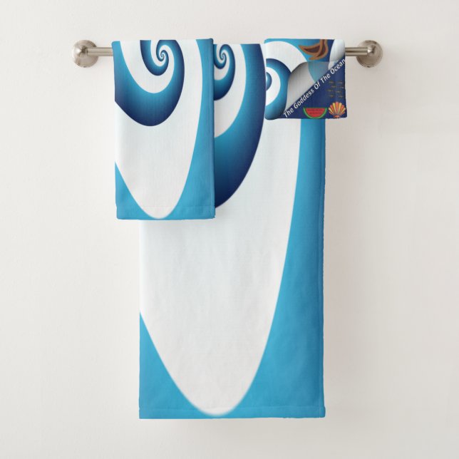 Yemanya Goddess Of The Ocean Bath Towel Set (Insitu)