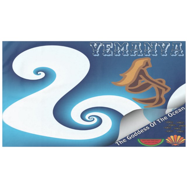 Yemanya Goddess Of The Ocean Tablecloth (Front (Horizontal))