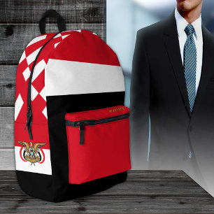 Yemen backpack, patriotic, Yemeni Flag Printed Backpack