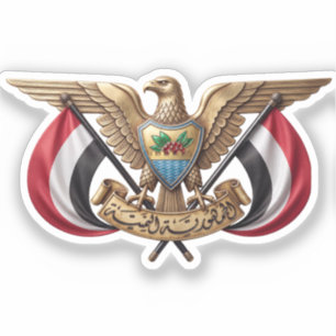 Yemen country coat arms symbol emblem flag hawk