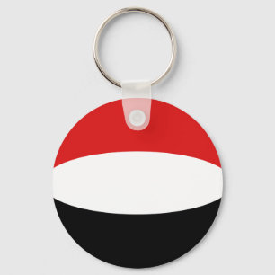 Yemen Fisheye Flag Keychain