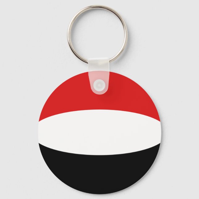 Yemen Fisheye Flag Keychain (Front)