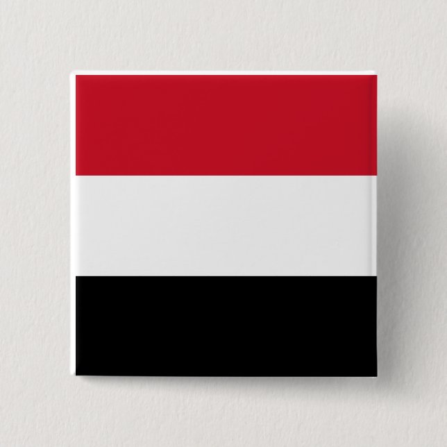 Yemen Flag 2 Inch Square Button (Front)