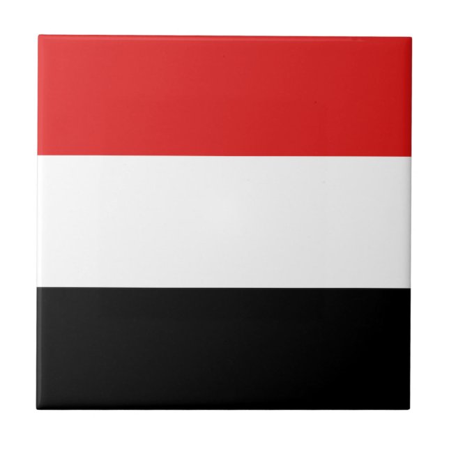 Yemen Flag Ceramic Tile (Front)