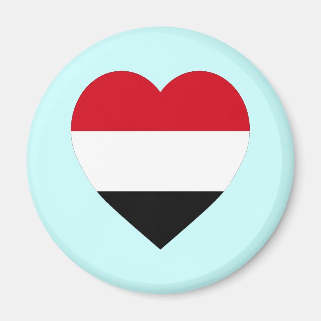 Yemen Flag Heart Magnet (Front)