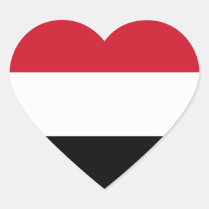 yemen flag heart sticker