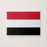 yemen flag jigsaw puzzle<br><div class="desc">Flag of Yemen. The flag of Yemen (Arabic: علم اليمن‎) was adopted on May 22, 1990, the day that North Yemen and South Yemen were unified. The flag is essentially the Arab Liberation Flag of 1952, introduced after the Egyptian Revolution of 1952 in which Arab nationalism was a dominant theme....</div>