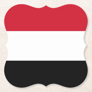 Yemen Flag Paper Coaster