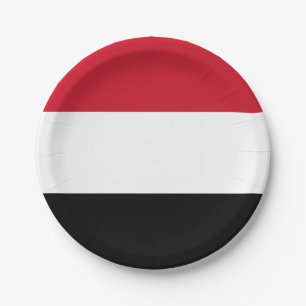 Yemen Flag Paper Plate