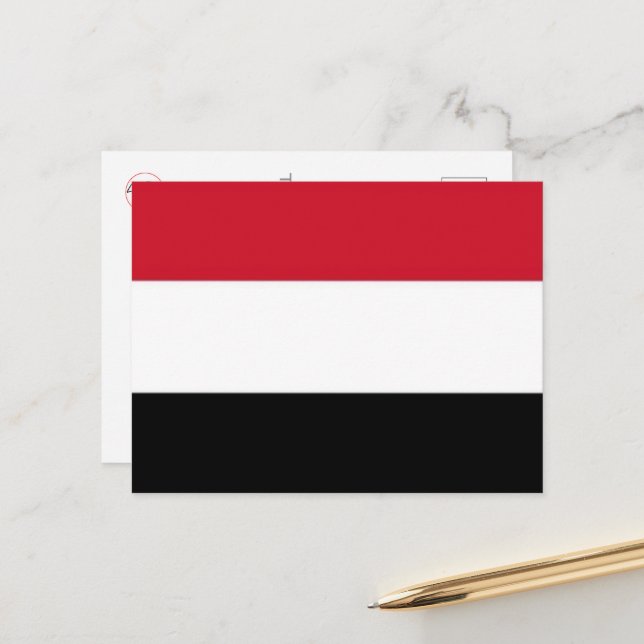 Yemen - Flag - Postcard (Front/Back In Situ)