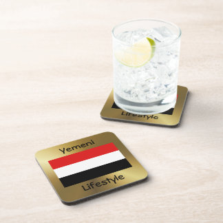 Yemen Flag+Text Coaster