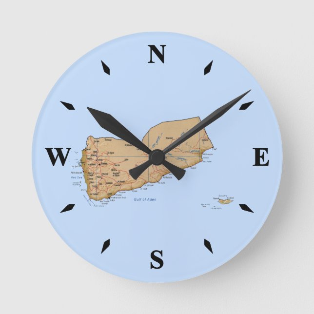 Yemen Map Clock (Front)
