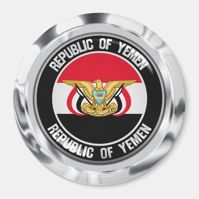 Yemen Round Emblem Magnet (Front)