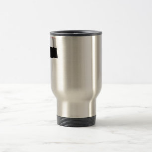 Yemen Waving Flag with Name in Arabic Travel Mug