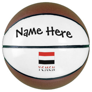 Yemen Yemeni Flag Black Personalization Basketball