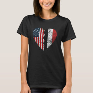 Yemeni American Flags Heart  United States Yemen R T-Shirt