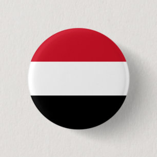 Yemeni Flag, Flag of Yemen 1 Inch Round Button