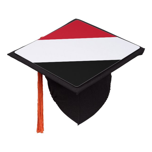 Yemeni flag graduation cap topper (Angled)