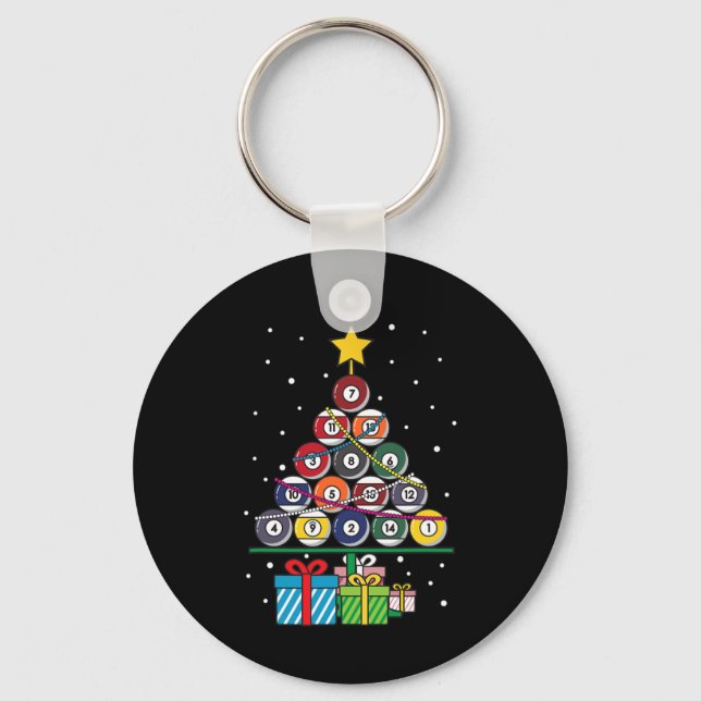 Yeoys Sports And Activity Gifts Billiard Ll Xmas T Keychain (Front)