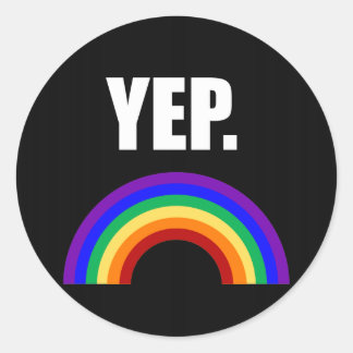 Yep Funny Gay Pride Stickers