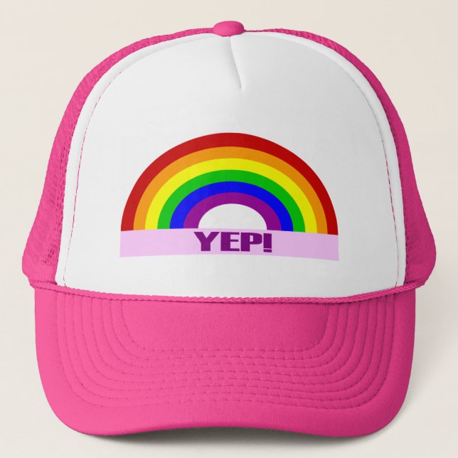 Yep Gay Pride Hat (Front)