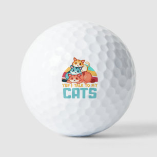 Yep, I Talk to My Cats–Adorable Trio Cat Design  2 Golf Balls