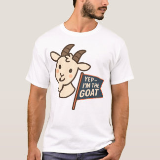Yep I'm The GOAT Cute Funny Goat Head Design T-Shirt