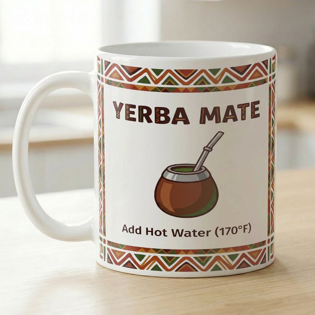 Yerba Mate 170°F Tea Recipe Guide Coffee Mug (Creator Uploaded)
