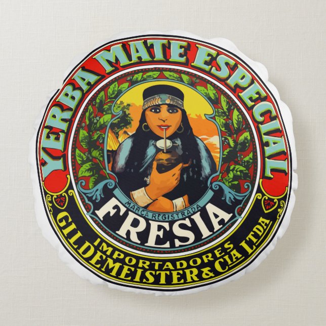 YERBA MATE ROUND PILLOW (Front)