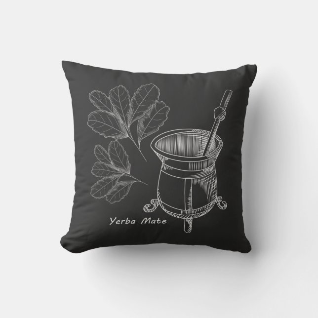 Yerbamate Bombilla  Throw Pillow (Front)