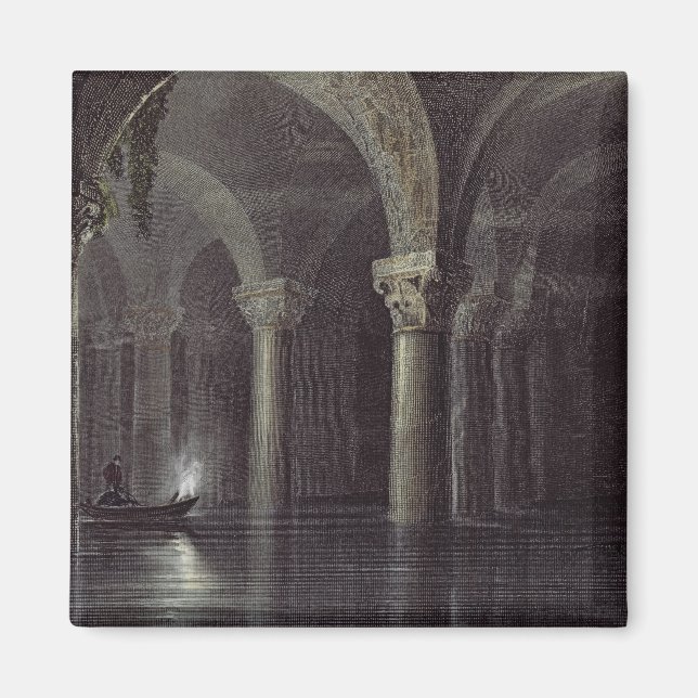 Yere Batan Serai (The Cisterns) Istanbul, engraved Magnet (Front)