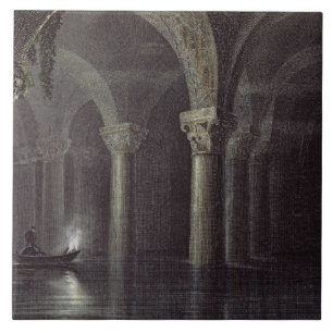Yere Batan Serai (The Cisterns) Istanbul, engraved Tile