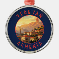 Yerevan Armenia Retro Distressed Circle