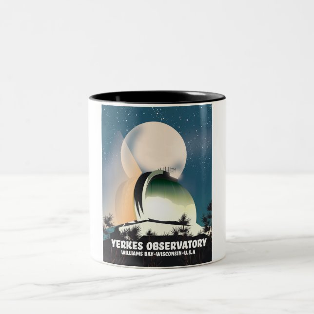 Yerkes Observatory Williams Bay, Wisconsin, U.S.A, Two-Tone Coffee Mug (Center)