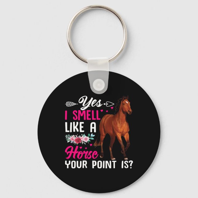 Yes1  horse trainer keychain (Front)