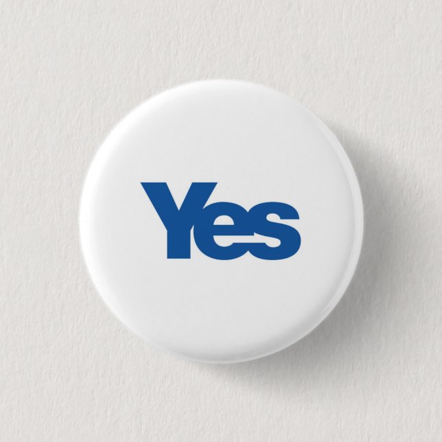 Yes 1 Inch Round Button (Front)