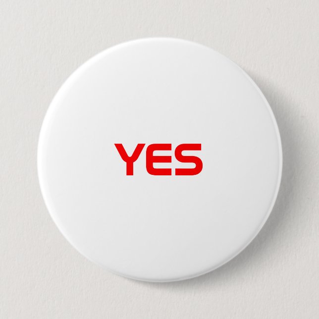 YES 3 INCH ROUND BUTTON (Front)