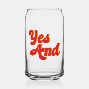 Yes And Improv Comedy Club Comedian Can Glass