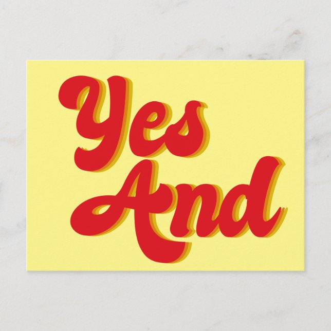 Yes And Improv Comedy Postcard (Front)
