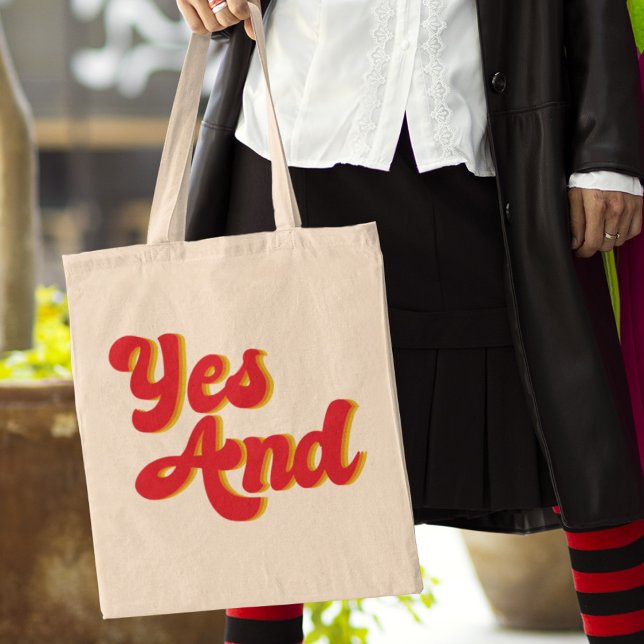 Yes And Improv Comedy Troupe Comedian Tote Bag (Creator Uploaded)