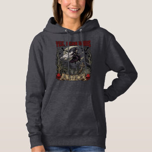Yes Can Drive Stick Witch Graveyard Halloween_1 Hoodie