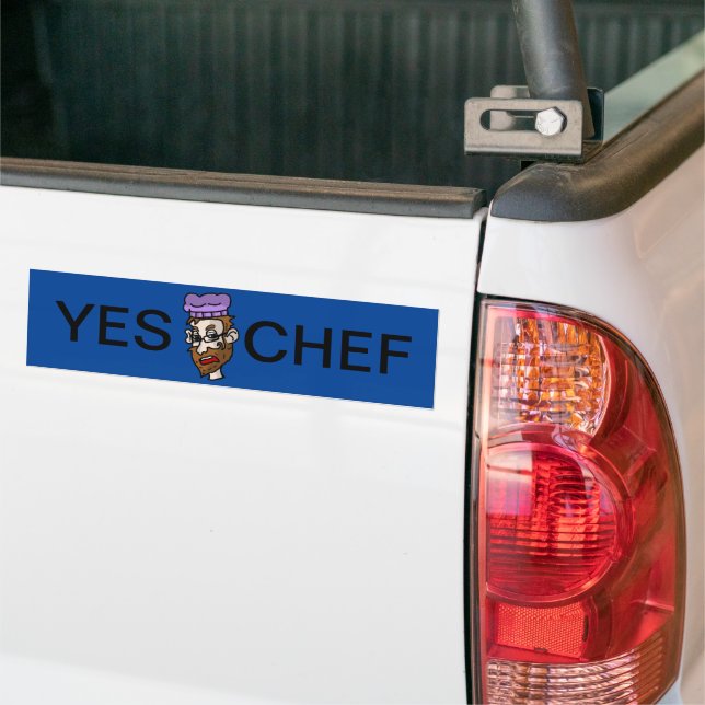Yes Chef bumper sticker (On Truck)