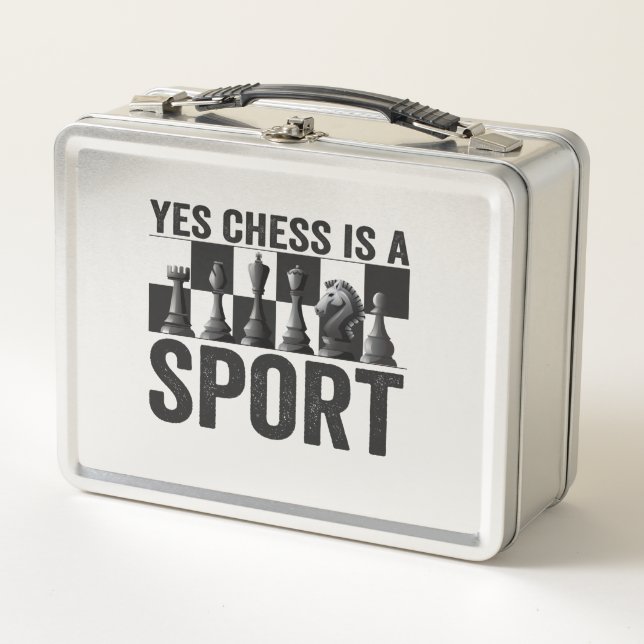 Yes Chess is a Sport Funny Chess Lovers Gift Metal Lunch Box (Front)