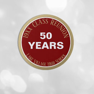 YES! Custom 50th class reunion button