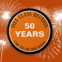 YES! Custom 50th class reunion button