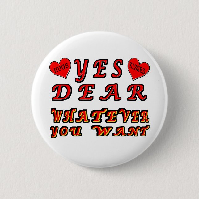 Yes Dear 2 Inch Round Button (Front)