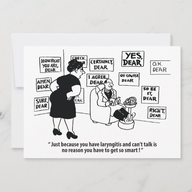 Yes Dear, Black And White Cartoon Humour, Save The Date (Front)